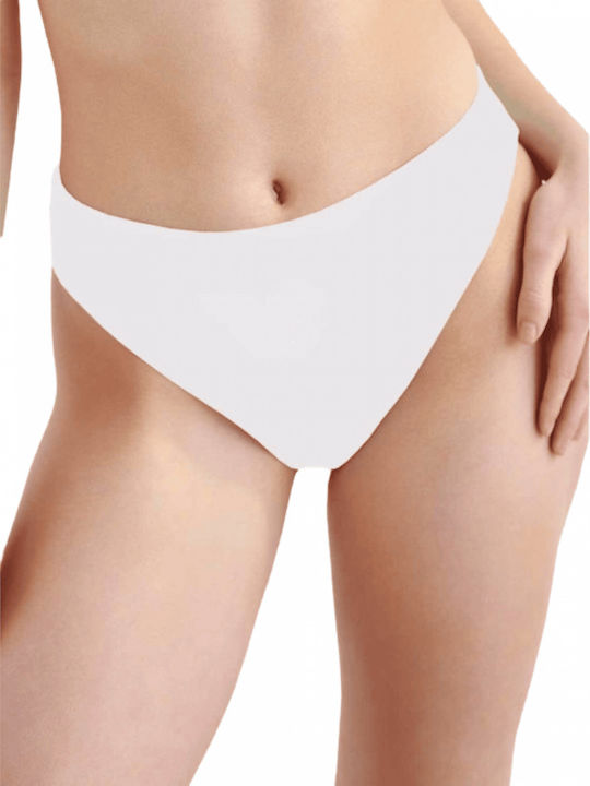 Blu4u Slip Bikini Talie Înaltă Alb