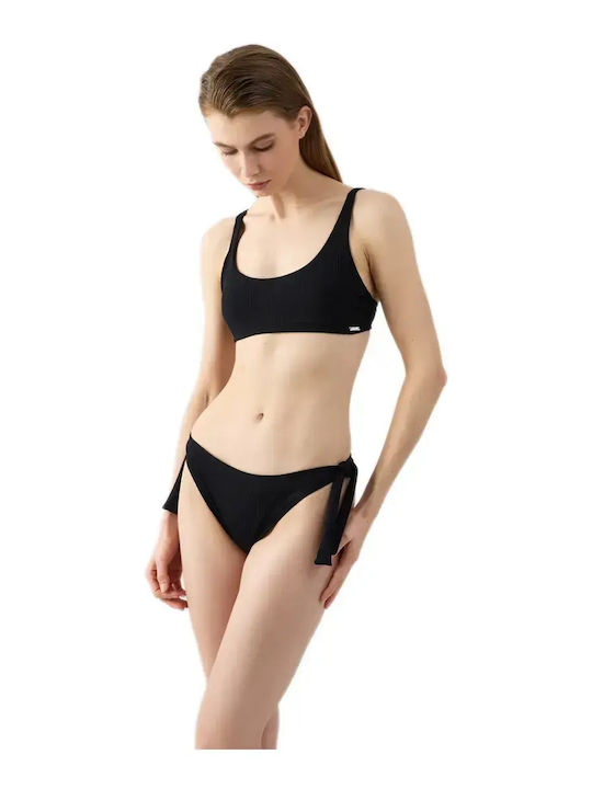 Minerva Rio Bikini Slip mit Schnürung Schwarz