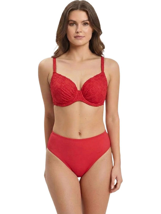 Set Bikini Ψηλόμεσο Κόκκινο