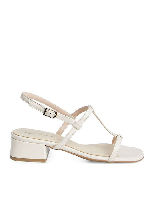 Fratelli Petridi Leather Beige Sandals
