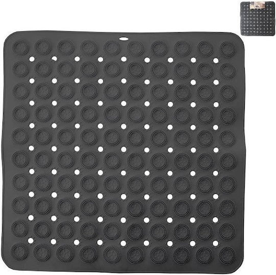 Orion Alz14072.8691857001504 Rutschfeste Duschenmatte mit Saugnäpfen Grau 54x54cm