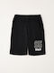 Kids Fabric Shorts/Bermuda Short Knitted Trousers Black