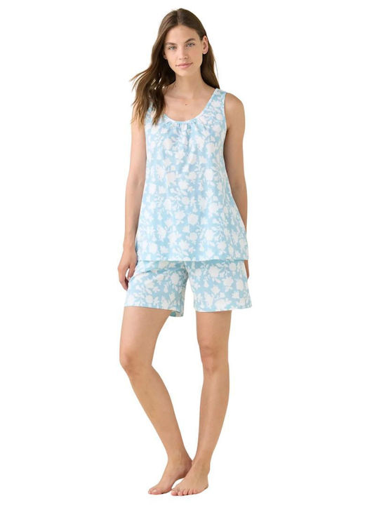 Noidinotte Summer Women's Pyjama Set Printed Sky Blue