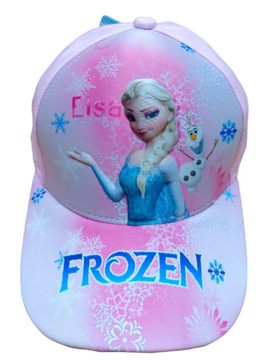 Elegant Kids' Jockey Fabric Pink Hat