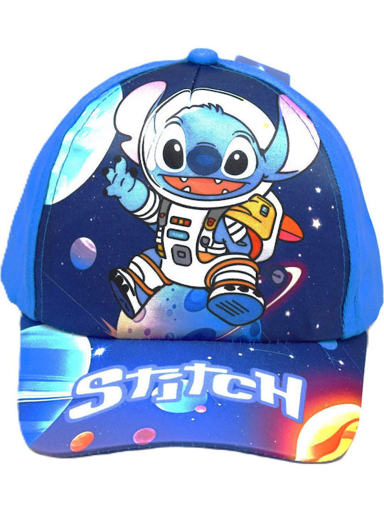 Elegant Kids' Jockey Fabric Blue Hat