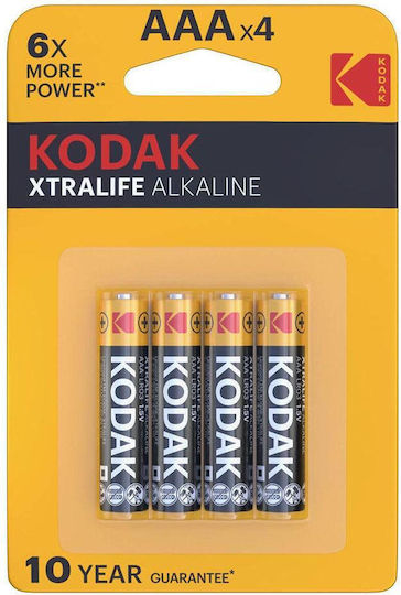 Kodak Екстра Алкални Батерии AAA 1.5V 4 Броя