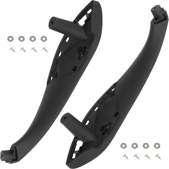 Bmw 3 F34 Gran Turismo 12-19 Front Left + Right Black Interior Door Handle 2 Pcs Set