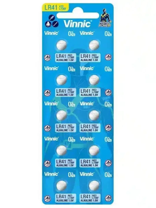 Vinnic Алкална Батерия За Часовници LR41 1.5V
