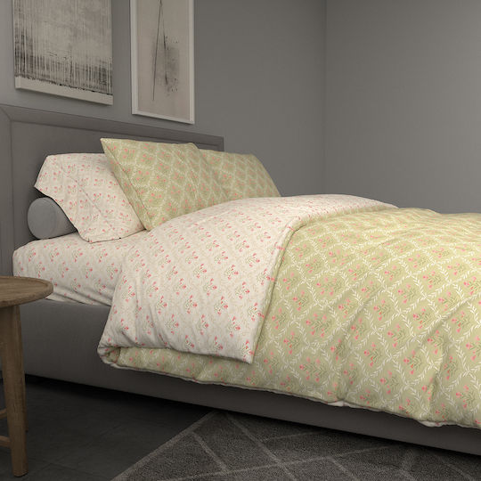 Charalambidis Textiles Cearceaf De Pat Single Cu Hugger Din Cauciuc 100x200+30cm Bej