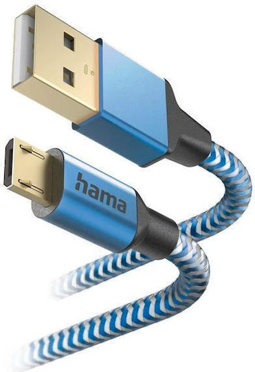 Hama Micro Usb Cable Usb-a 1.5m Blue