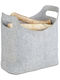 Relaxdays Coș Textil De Depozitare Lemne 39.5x40x23cm Gri