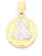 Hängendes Charm Talisman Göttliche Mutter aus 14K Gold