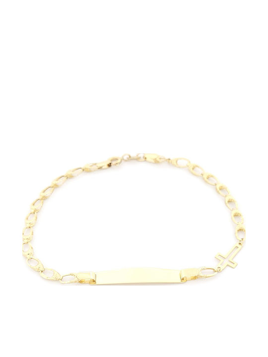Kids Bracelet from 9K Gold with Cross