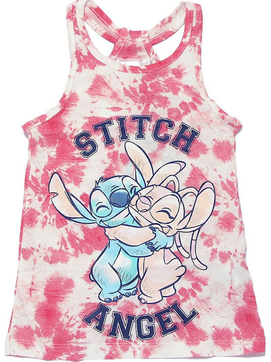 Stitch Παιδικό Φόρεμα Λευκό/ροζ