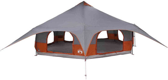 vidaXL Camping Tent Teepee Orange 4 Seasons for 18 People 540x540x335cm
