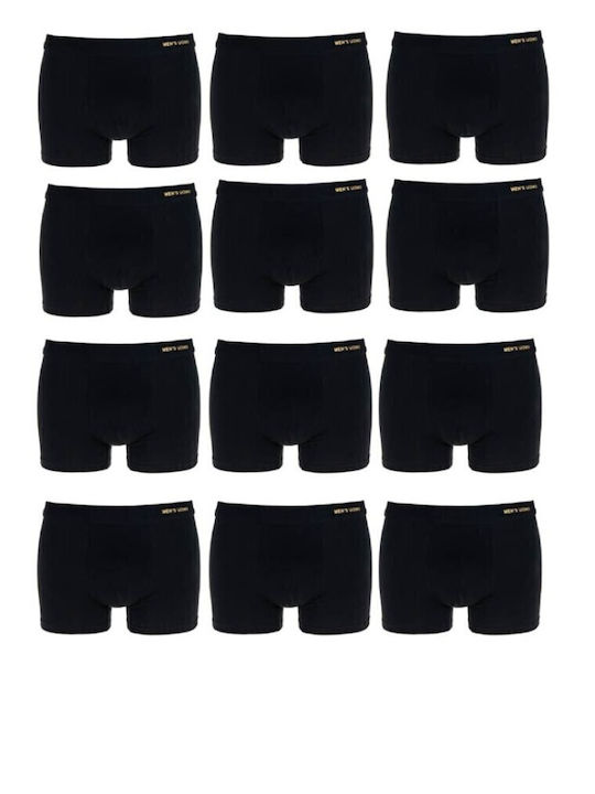 Uomo Ανδρικά Μποξεράκια Black 12Pack