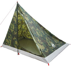 vidaXL Camping Tent Teepee Green 4 Seasons for ...