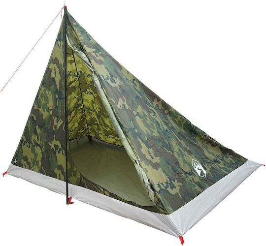 vidaXL Σκηνή Camping Teepee Πράσινη 4 Εποχών για 4 Άτομα 248x227x170εκ.