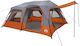 vidaXL Camping Tent Pop Up Grey 4 Seasons for 1...