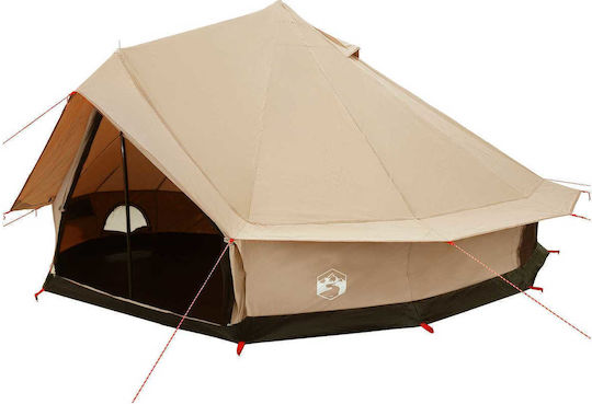 vidaXL Σκηνή Camping Teepee Καφέ για 10 Άτομα 298εκ.