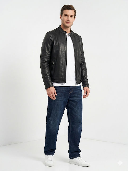 Newton Leather Leather Jacket Black