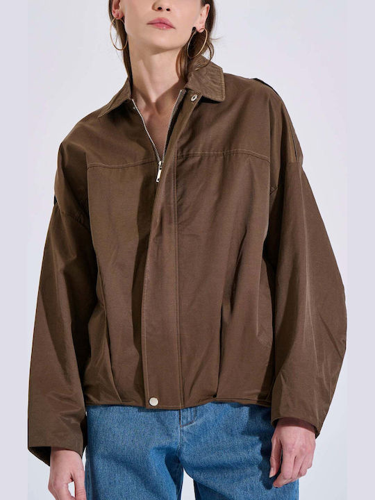 Bill Cost Short Women's Bomber Jacket Brown 20-...