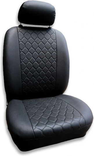 Huse Scaune Auto Piele Sintetica 9 Buc Dr-44 Negru Romboid