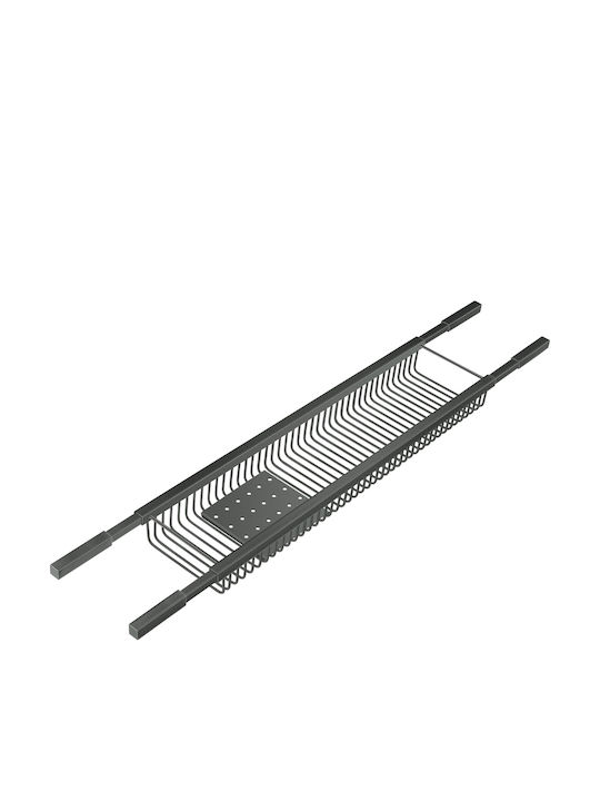 Sanco 00151-M118 Wandmontiertes Badezimmerregal Metallisch Grau