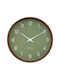Nextime Leise Wanduhr Kunststoff Grüne Ø30cm