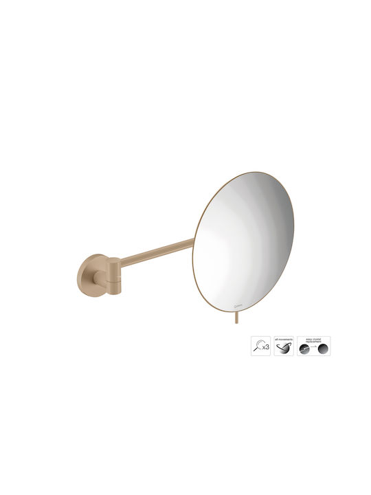 Sanco Magnifying Brown Bathroom Mirror