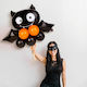 Set 10 Halloween Foil Orange Jumbo Balloons 90cm