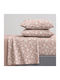Astron Italy Emily Super-Double Bed Sheets Set With Rubber Hugger 160x200+40cm Chocolat 4 Pieces