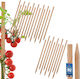 Kotarbau Holzpflanzenspieße Tomaten Gemüse Gartenstützen Bäume Sträucher 30 cm Set 25 Stück