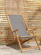 Wooden Deckchair Light Gray 107x61x96cm