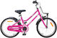 vidaXL Bicicletă Copii BMX 18" Roz