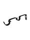 Central Home Wall Curtain Rail Base Metallic Black 2 Pieces
