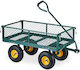 Relaxdays Cărucior Pneumatic de Grădină Verde Închis Galben Negru 50x110x50 Cm Capacitate Maximă 200 Kg Roți Pneumatice