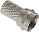 Set 25 Prize F Conectori Cablu Coaxial Rg6 Conector Antenă Metal Zincat Cu Filet