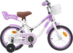 vidaXL 14" Детски Велосипед BMX Лилав