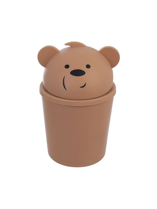Orion Coș de Gunoi Plastic pentru Dulap Maro 1.5lt