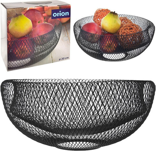 Orion Metallische Obstschale 2 Niveaus Schwarze