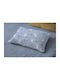 Dimcol Rabbit Garden 584 Baby Pillowcase Made of 100% Cotton Sky Blue 45x35cm