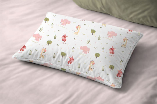 Happy Βρεφική Μαξιλαροθήκη White-pink 45x35εκ.