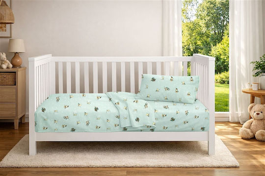 Dimcol Детска Покривка За Завивка Bear's Playtime 593 Ментово 120x160см