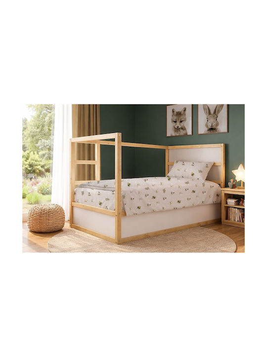 Dimcol Bear's Playtime 592 Kids Duvet Cover Single Cotton Beige 160x240cm