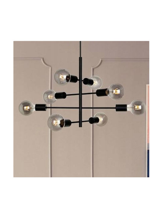 Lampa Deckenleuchte Schwarz mit Lampenbirnensockel E27