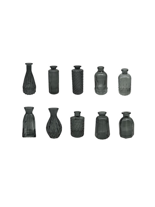 Relaxdays Relaxdays Dekorative Glasvasen Schwarz 10 Stück