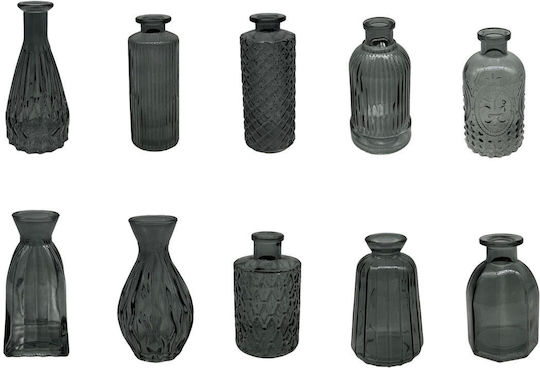 Relaxdays Relaxdays Dekorative Glasvasen Schwarz 10 Stück
