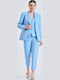 Women's Fabric Trousers Light Blue