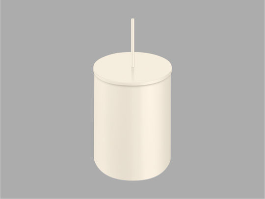Sanco 90606-M102 Metallic Bathroom Bin 5lt Beige